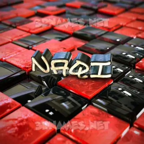 naqi in Red Checkered style - 3D name wallpaper naqi in Red Checkered style - 3D name wallpaper