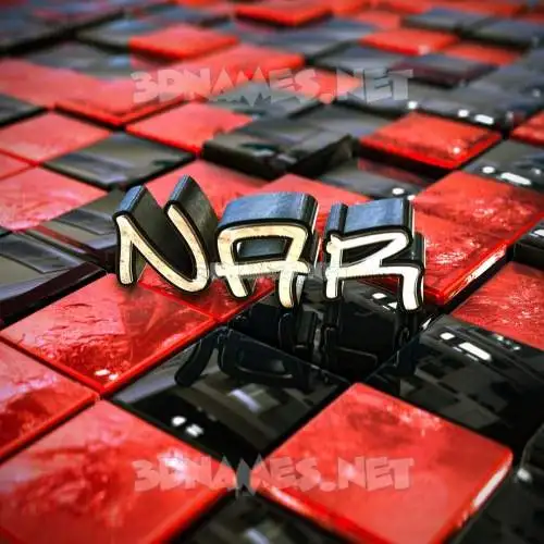 nar in Red Checkered style - 3D name wallpaper nar in Red Checkered style - 3D name wallpaper