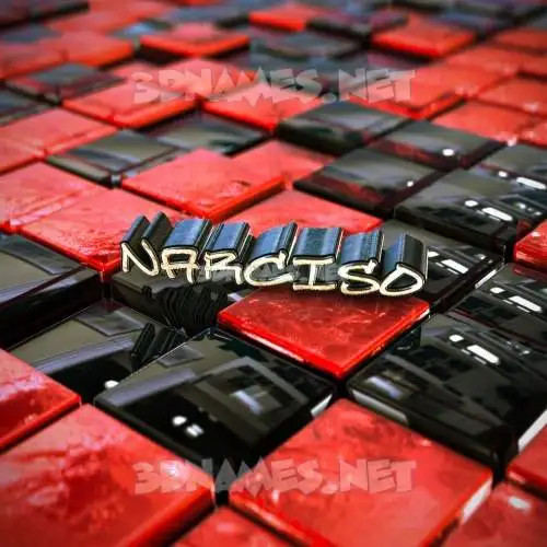 narciso in Red Checkered style - 3D name wallpaper narciso in Red Checkered style - 3D name wallpaper