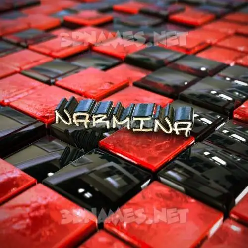 narmina in Red Checkered style - 3D name wallpaper narmina in Red Checkered style - 3D name wallpaper