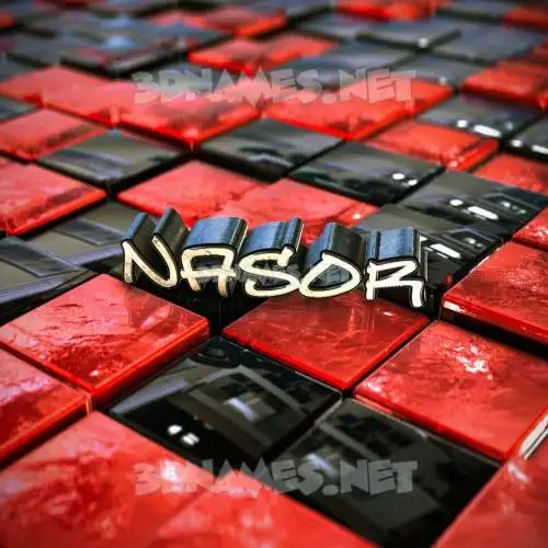 nasor in Red Checkered style - 3D name wallpaper nasor in Red Checkered style - 3D name wallpaper