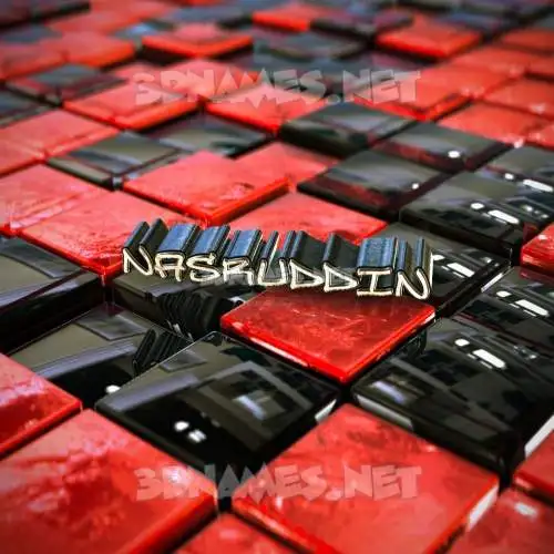 nasruddin in Red Checkered style - 3D name wallpaper nasruddin in Red Checkered style - 3D name wallpaper