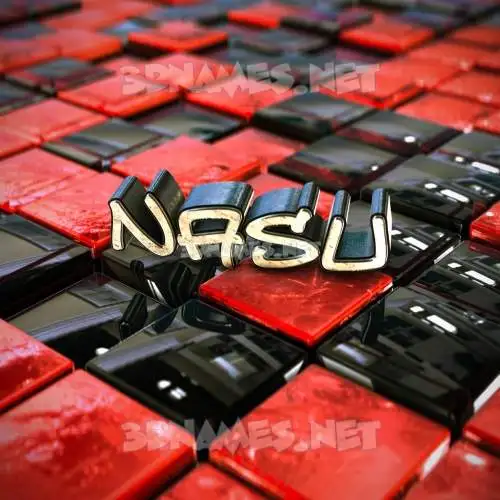 nasu in Red Checkered style - 3D name wallpaper nasu in Red Checkered style - 3D name wallpaper