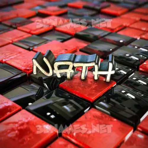 nath in Red Checkered style - 3D name wallpaper