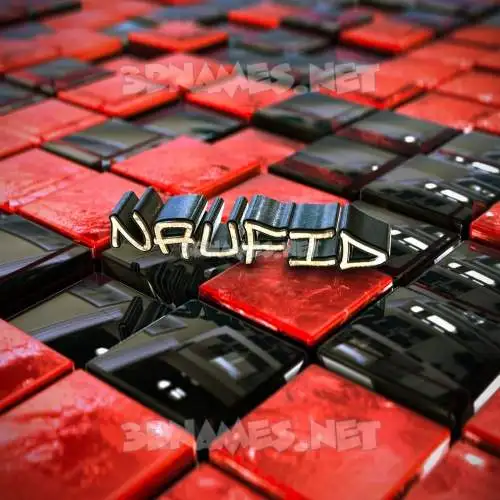 naufid in Red Checkered style - 3D name wallpaper naufid in Red Checkered style - 3D name wallpaper