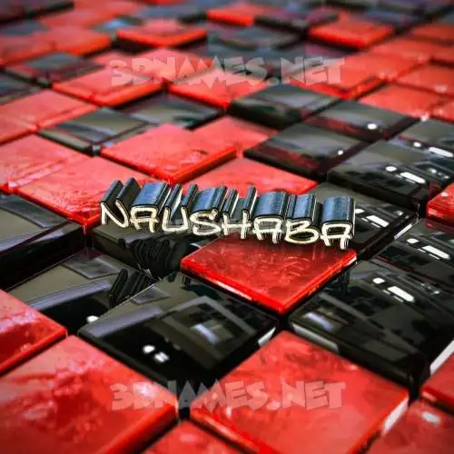 naushaba in Red Checkered style - 3D name wallpaper naushaba in Red Checkered style - 3D name wallpaper
