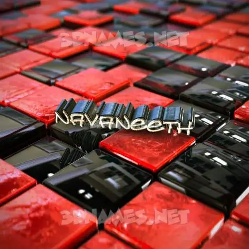 navaneeth in Red Checkered style - 3D name wallpaper