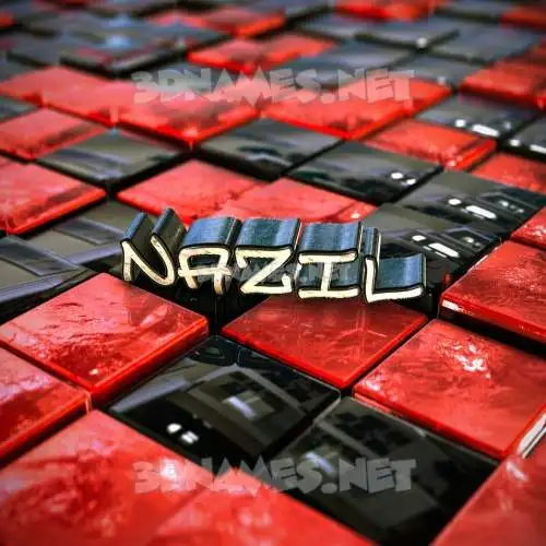 nazil in Red Checkered style - 3D name wallpaper nazil in Red Checkered style - 3D name wallpaper
