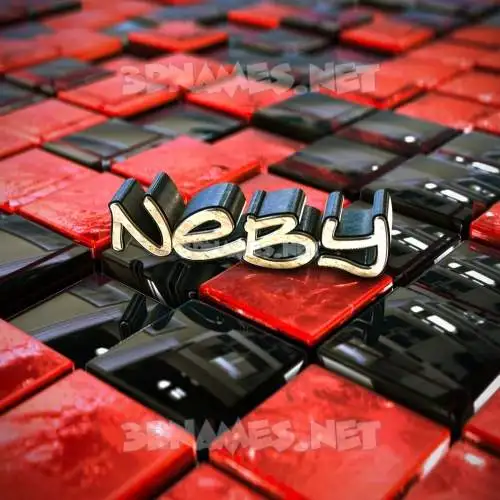 neby in Red Checkered style - 3D name wallpaper neby in Red Checkered style - 3D name wallpaper