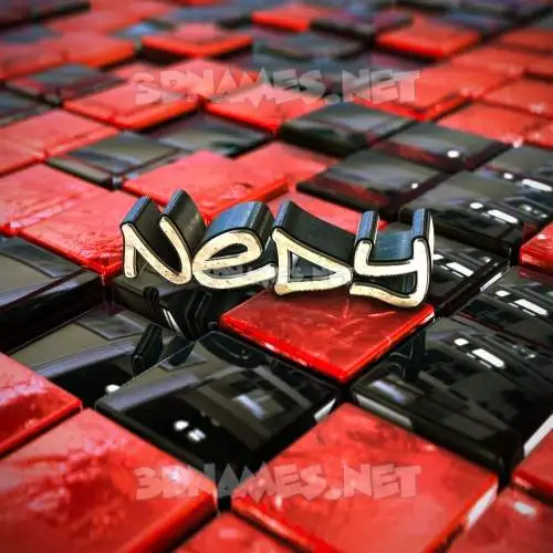 nedy in Red Checkered style - 3D name wallpaper nedy in Red Checkered style - 3D name wallpaper