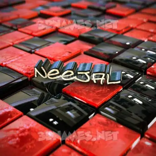 neejal in Red Checkered style - 3D name wallpaper neejal in Red Checkered style - 3D name wallpaper