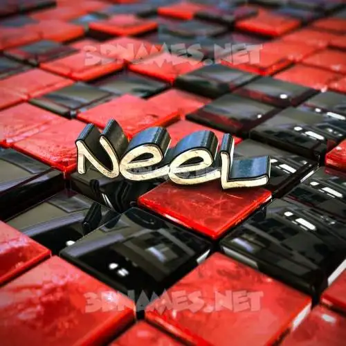 neel in Red Checkered style - 3D name wallpaper neel in Red Checkered style - 3D name wallpaper
