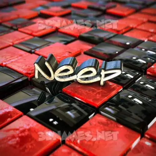 neep in Red Checkered style - 3D name wallpaper neep in Red Checkered style - 3D name wallpaper