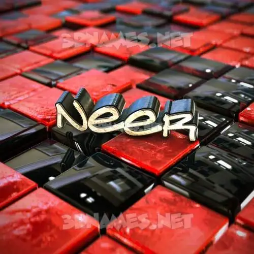 neer in Red Checkered style - 3D name wallpaper neer in Red Checkered style - 3D name wallpaper