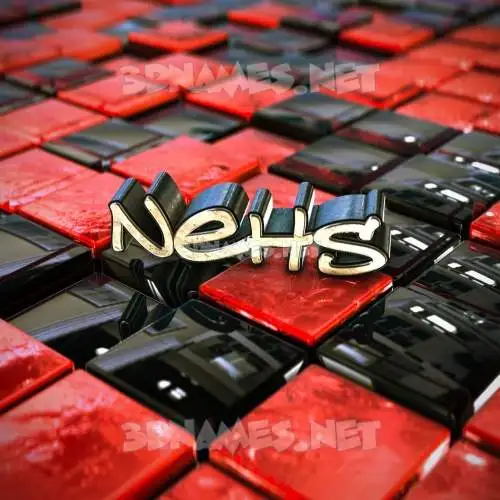 nehs in Red Checkered style - 3D name wallpaper