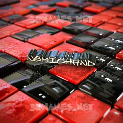 nemichand in Red Checkered style - 3D name wallpaper nemichand in Red Checkered style - 3D name wallpaper