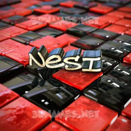 nesi in Red Checkered style - 3D name wallpaper nesi in Red Checkered style - 3D name wallpaper