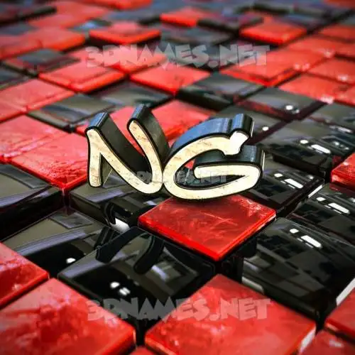 ng in Red Checkered style - 3D name wallpaper ng in Red Checkered style - 3D name wallpaper