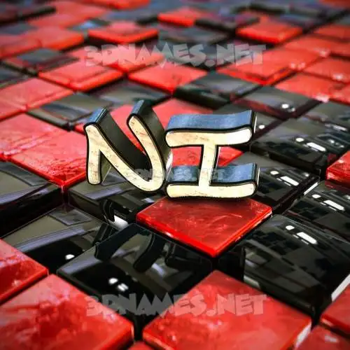 ni in Red Checkered style - 3D name wallpaper ni in Red Checkered style - 3D name wallpaper