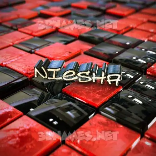 niesha in Red Checkered style - 3D name wallpaper niesha in Red Checkered style - 3D name wallpaper