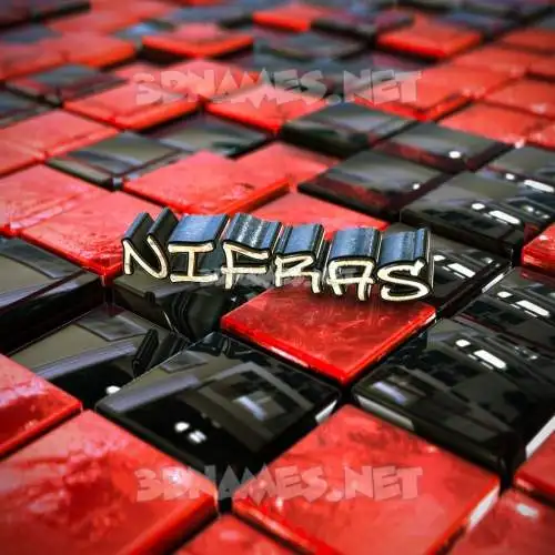 nifras in Red Checkered style - 3D name wallpaper nifras in Red Checkered style - 3D name wallpaper