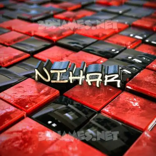 nihar in Red Checkered style - 3D name wallpaper nihar in Red Checkered style - 3D name wallpaper