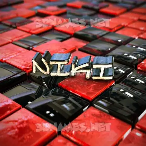 niki in Red Checkered style - 3D name wallpaper niki in Red Checkered style - 3D name wallpaper