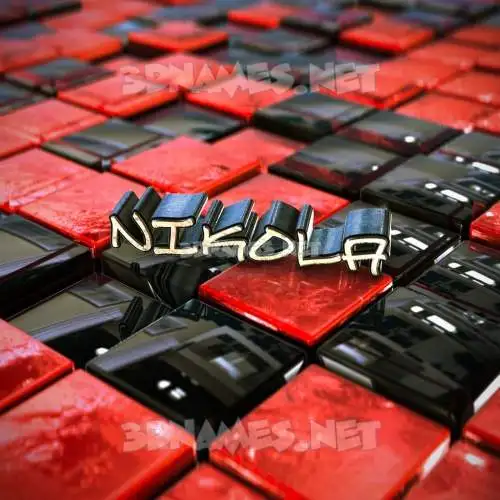 nikola in Red Checkered style - 3D name wallpaper nikola in Red Checkered style - 3D name wallpaper