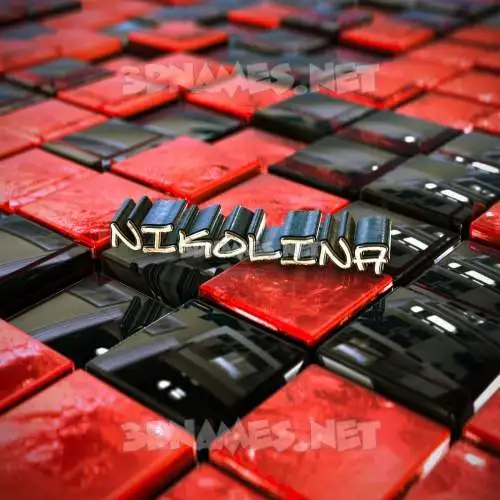 nikolina in Red Checkered style - 3D name wallpaper nikolina in Red Checkered style - 3D name wallpaper