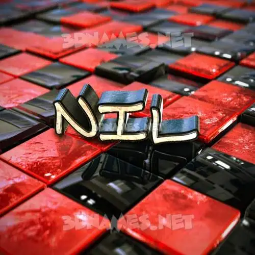 nil in Red Checkered style - 3D name wallpaper nil in Red Checkered style - 3D name wallpaper