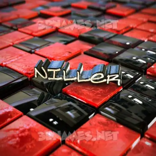 niller in Red Checkered style - 3D name wallpaper niller in Red Checkered style - 3D name wallpaper