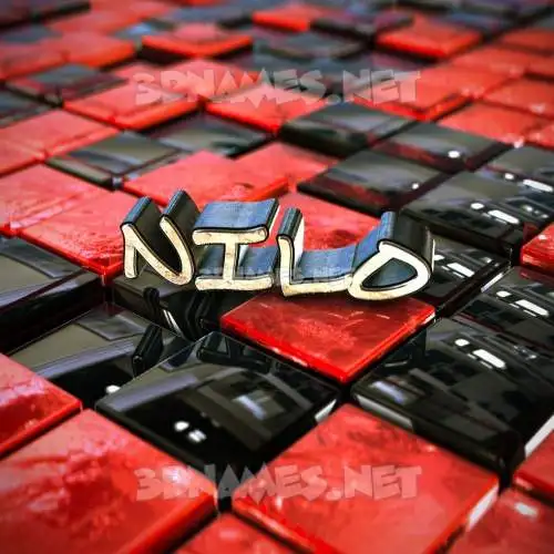 nilo in Red Checkered style - 3D name wallpaper nilo in Red Checkered style - 3D name wallpaper