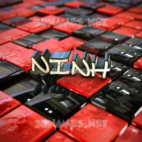ninh in Red Checkered style - 3D name wallpaper ninh in Red Checkered style - 3D name wallpaper