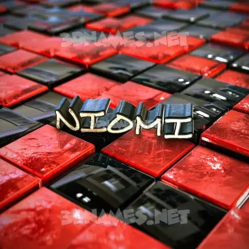 niomi in Red Checkered style - 3D name wallpaper niomi in Red Checkered style - 3D name wallpaper