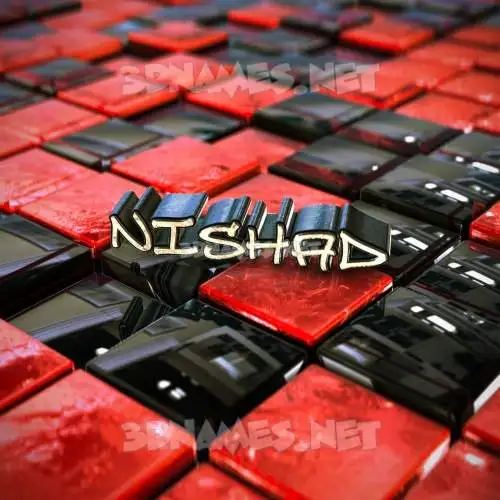 nishad in Red Checkered style - 3D name wallpaper nishad in Red Checkered style - 3D name wallpaper