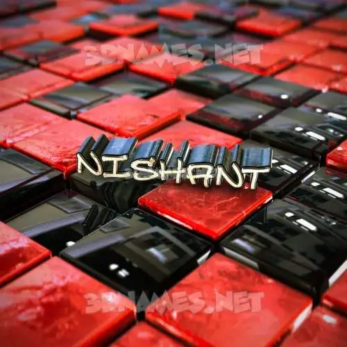 nishant in Red Checkered style - 3D name wallpaper nishant in Red Checkered style - 3D name wallpaper