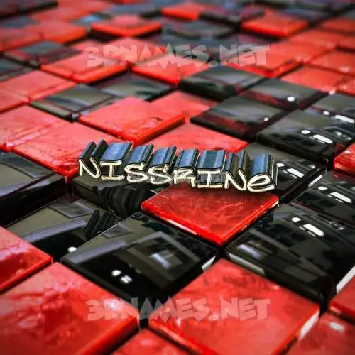 nissrine in Red Checkered style - 3D name wallpaper nissrine in Red Checkered style - 3D name wallpaper