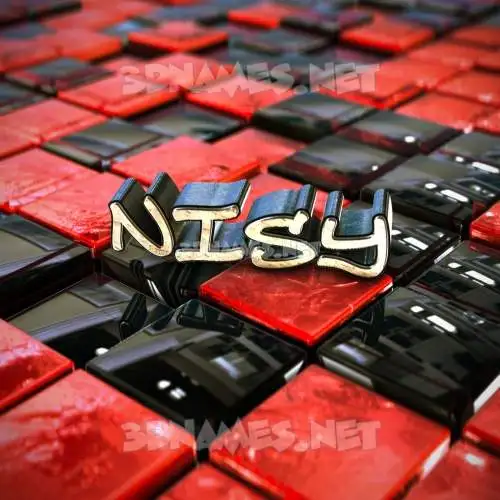 nisy in Red Checkered style - 3D name wallpaper nisy in Red Checkered style - 3D name wallpaper