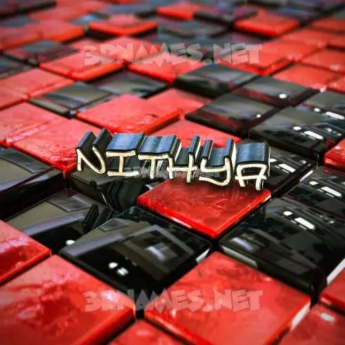 nithya in Red Checkered style - 3D name wallpaper nithya in Red Checkered style - 3D name wallpaper