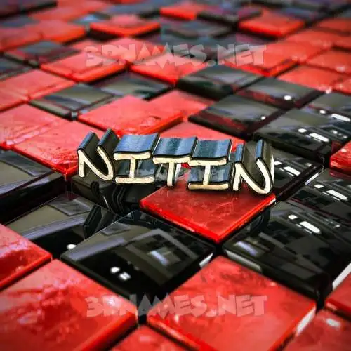 nitin in Red Checkered style - 3D name wallpaper nitin in Red Checkered style - 3D name wallpaper