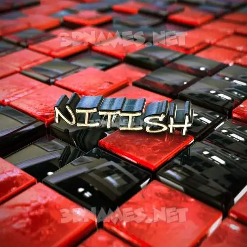 nitish in Red Checkered style - 3D name wallpaper nitish in Red Checkered style - 3D name wallpaper