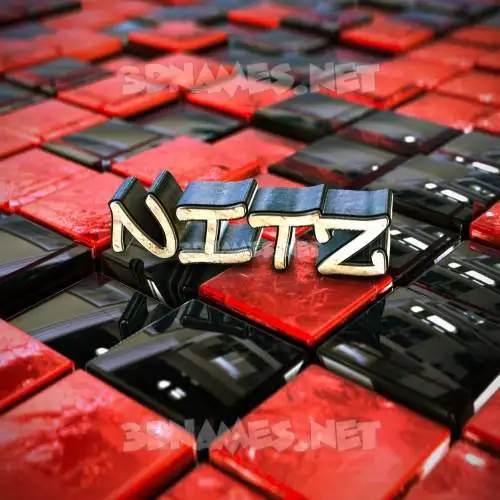 nitz in Red Checkered style - 3D name wallpaper nitz in Red Checkered style - 3D name wallpaper