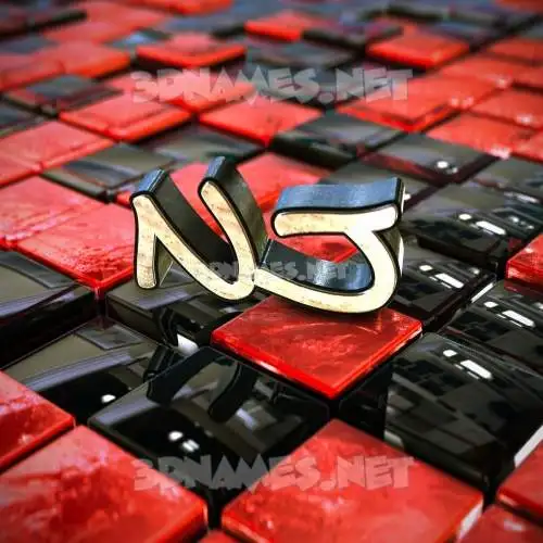 nj in Red Checkered style - 3D name wallpaper nj in Red Checkered style - 3D name wallpaper
