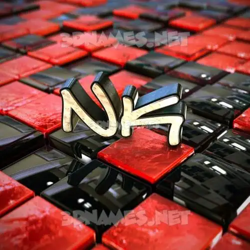 nk in Red Checkered style - 3D name wallpaper nk in Red Checkered style - 3D name wallpaper