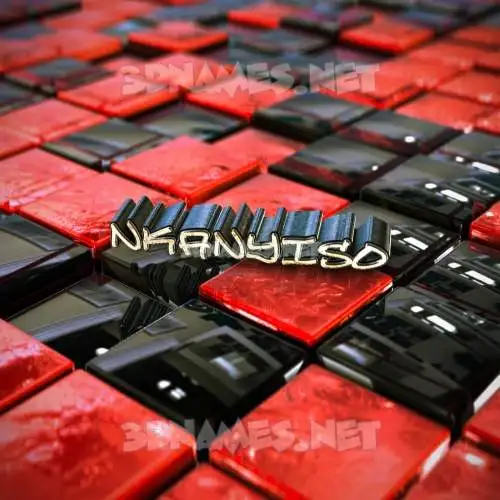 nkanyiso in Red Checkered style - 3D name wallpaper nkanyiso in Red Checkered style - 3D name wallpaper