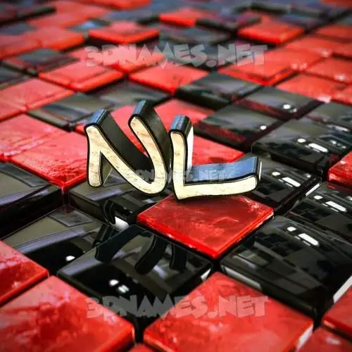 nl in Red Checkered style - 3D name wallpaper nl in Red Checkered style - 3D name wallpaper