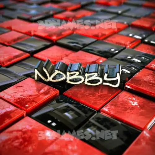 nobby in Red Checkered style - 3D name wallpaper nobby in Red Checkered style - 3D name wallpaper
