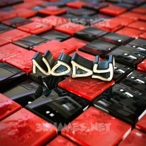 nody in Red Checkered style - 3D name wallpaper