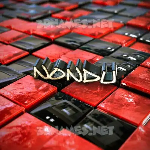 nondu in Red Checkered style - 3D name wallpaper nondu in Red Checkered style - 3D name wallpaper