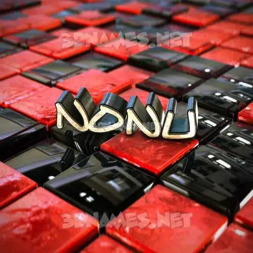 nonu in Red Checkered style - 3D name wallpaper nonu in Red Checkered style - 3D name wallpaper